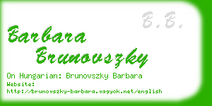 barbara brunovszky business card